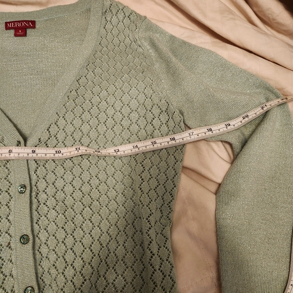 Merona Sparkly Mint-Blue Cardigan - Picture 5 of 7